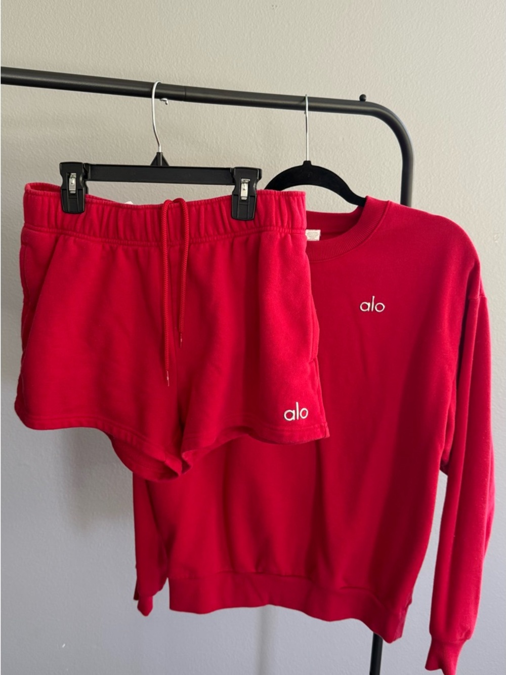 ALO Yoga Bright Red Crewneck Sweatshirt